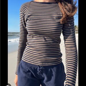 Brandy Melville Leah Striped Top